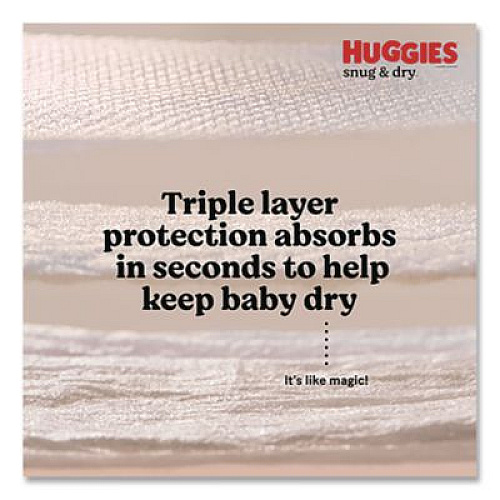 Huggies Snug and Dry Diapers, Size 3, 16 lbs to 28 lbs, 168/Carton (56456)