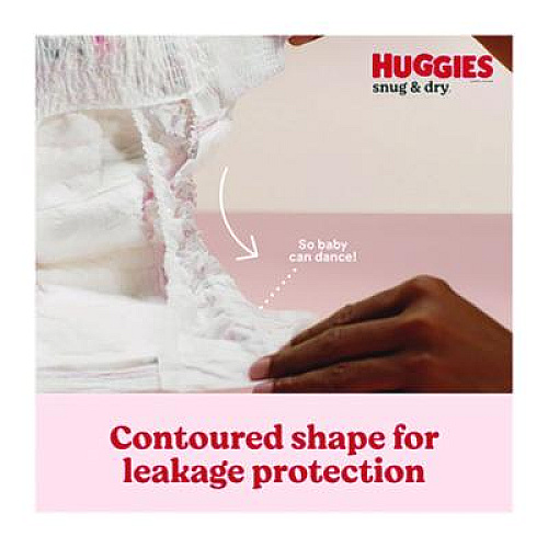 Huggies Snug and Dry Diapers, Size 1, 8 lbs to 14 lbs, 128/Carton (56432)