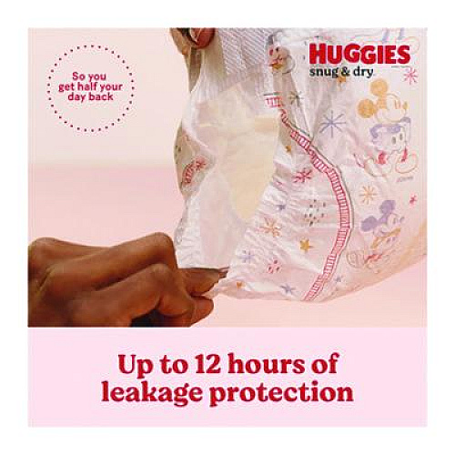 Huggies Snug and Dry Diapers, Size 2, 12 lbs to 18 lbs, 116/Carton (56433)