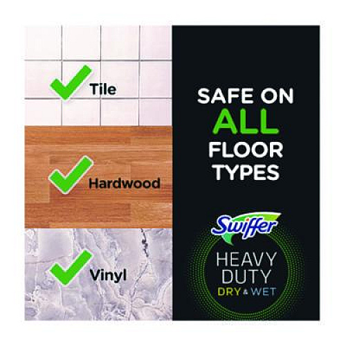Swiffer Heavy-Duty Wet Refill Cloths, 8 x 10, Gain Original Scent, White, 10 Cloths/Tub (76471)