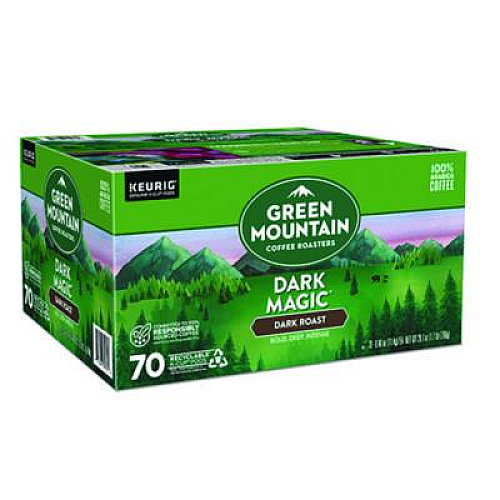Green Mountain Coffee Dark Magic Extra Bold Coffee K-Cups, Regular, 70/Box (5000373740)