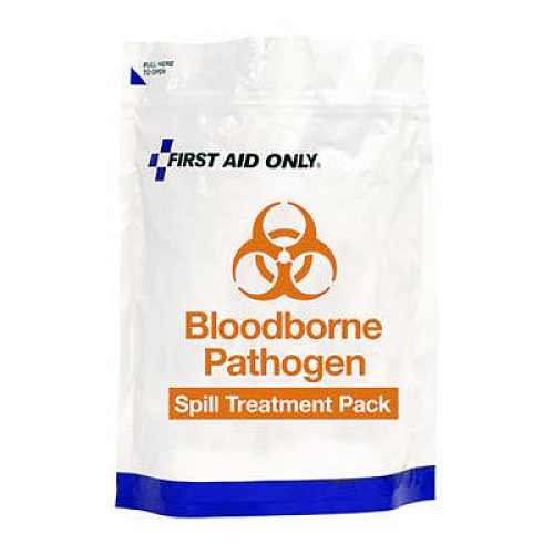 First Aid Only 15-Piece Blood-Borne Pathogen Treatment Pack, 15 Pieces, Resealable Plastic Bag (91169)
