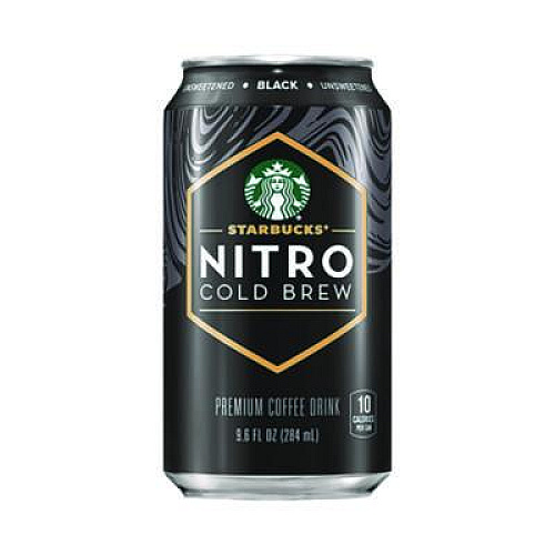 Starbucks Nitro Cold Brew Coffee, Black Unsweetened, 9.6 oz Can, 12/Carton (PEP19286)
