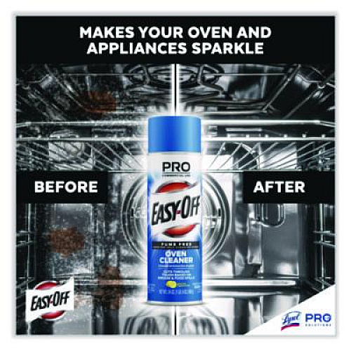 Professional EASY-OFF Fume-Free Max Oven Cleaner, Foam, Lemon, 24 oz Aerosol Spray (85260EA)