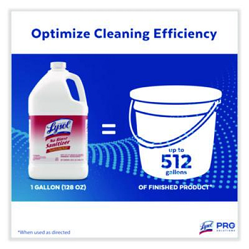 Professional LYSOL Brand No Rinse Sanitizer Concentrate, 1 gal Bottle, 4/Carton (74389)