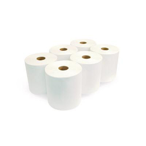 Boardwalk Green Universal Roll Towels, 1-Ply, 8" x 800 ft, Natural White, 6 Rolls/Carton (17GREEN)