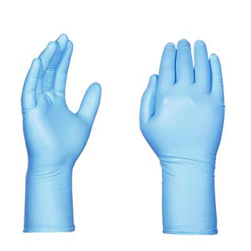 GloveWorks by AMMEX Blue Nitrile Exam Gloves, Powder-Free, Medium, 8 mil Thick, 11.6" Long, Blue, 50/Box, 10 Boxes/Carton (GPNHD64100)