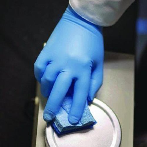 GloveWorks by AMMEX Blue Nitrile Exam Gloves, Powder-Free, X-Large, 8 mil Thick, 11.6" Long, Blue, 50/Box, 10 Boxes/Carton (GPNHD68100)