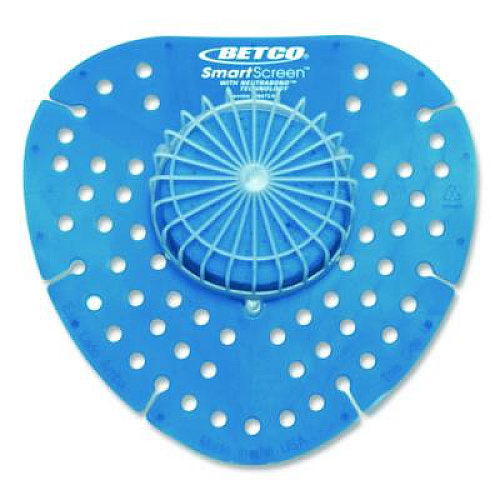 Betco SmartSCREEN Urinal Screen, Ocean Breeze Scent, Blue, 1 lb, 72/Carton (2867200)