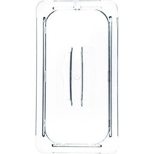 Carlisle StorPlus Polycarbonate Handled Universal Lid, 7 x 12.5 x 0.88, Clear, Plastic (10270U07)