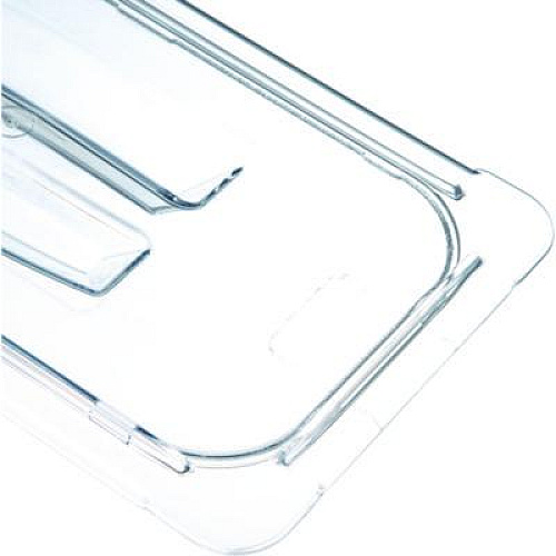 Carlisle StorPlus Polycarbonate Handled Universal Lid, 7 x 12.5 x 0.88, Clear, Plastic (10270U07)