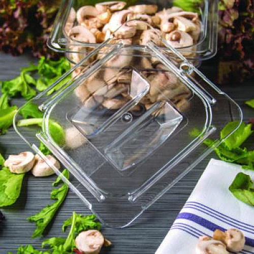 Carlisle StorPlus Polycarbonate Handled Universal Lid, 6.31 x 6.88 x 0.88, Clear, Plastic (10310U07)