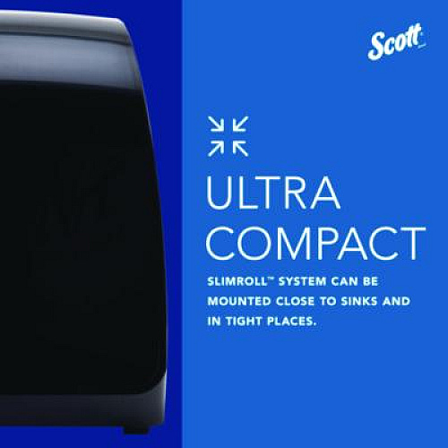 Scott Slimroll Manual Towel Dispenser, 12.65 x 13.02 x 7.18, Black (47092)