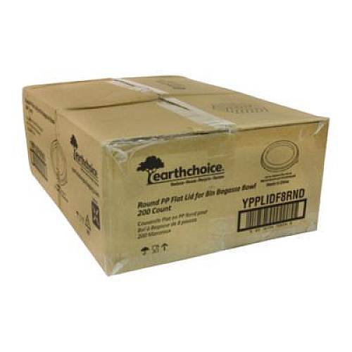 Pactiv Evergreen EarthChoice PP Lid for Fiber Blend Bowl, 8" Diameter, Clear, Plastic, 200/Carton (YPPLIDF8RND)
