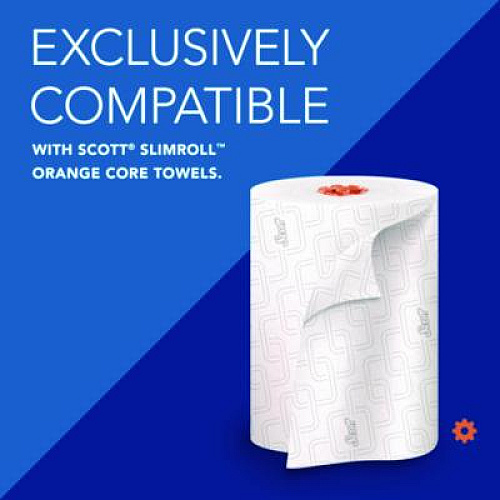 Scott Slimroll Electronic Towel Dispenser, 12.35 x 7.25 x 11.8, White/Black (47259)
