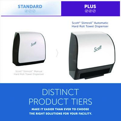 Scott Slimroll Electronic Towel Dispenser, 12.35 x 7.25 x 11.8, White/Black (47259)