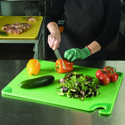 San Jamar Saf-T-Grip Cutting Board, 24 x 18 x 0.5, Green (CBG182412GN)