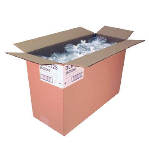 Fabri-Kal Kal-Clear/Nexclear Drink Cup Lids, Squat Dome Lid with 1.75" Hole, Fits 32 oz Cold Cups, Plastic, Clear, 500/Carton (DLKC32S)