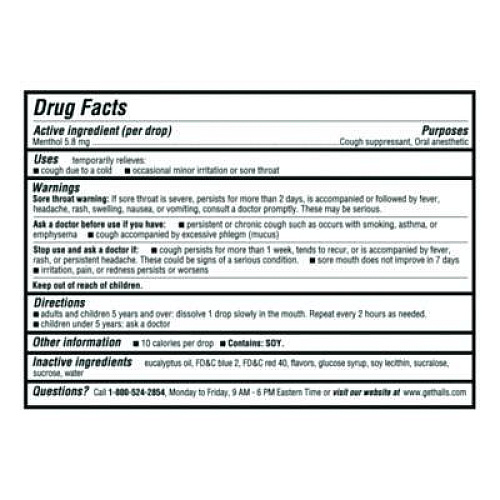 HALLS Triple Action Cough Drops, Cherry, 30/Bag, 12 Bags/Box (27499)