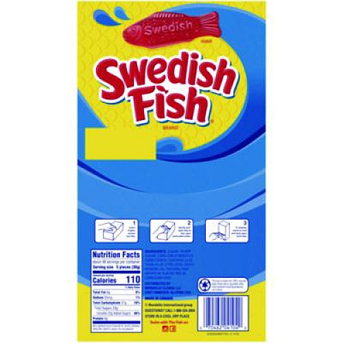 Swedish Fish Grab-and-Go Candy Snacks In Reception Box, 240-Pieces/Box (43146)