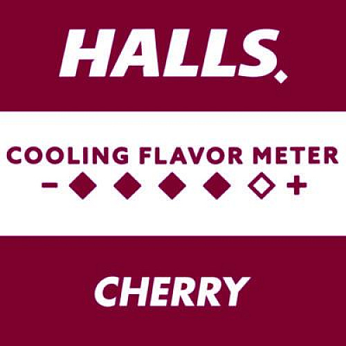 HALLS Triple Action Cough Drops, Cherry, 30/Bag, 12 Bags/Box (27499)