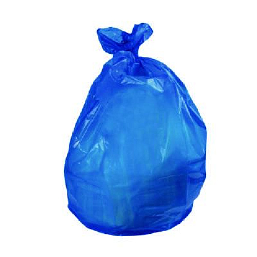 Heritage Healthcare Biohazard Printed Can Liners, Biohazard Infectious Waste, 30 gal, 1.3 mil, 30" x 43", Blue, Flat Pack, 200/Carton (A6043PX)