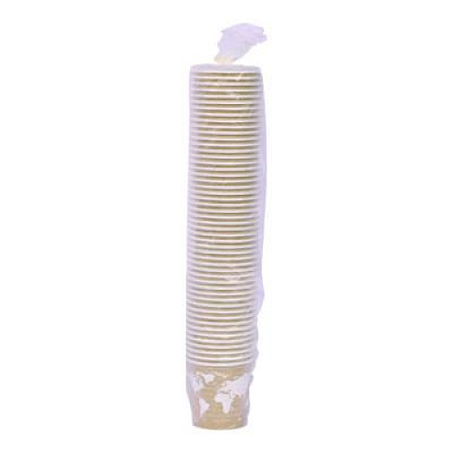 Eco-Products WorldArt Hot Cups, 4 oz, Paper, Tan, 1,000/Carton (EPBHC4WA)
