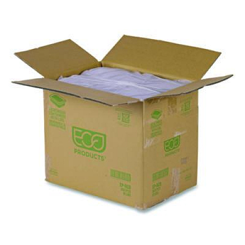 Eco-Products Renewable and Compostable Rectangular Deli Containers with Lid, 8 oz, 3 x 4.83 x 1.5, Clear, Plastic, 50/Pack, 4 Packs/Carton (EPRC8)