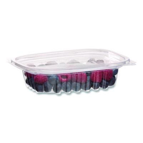 Eco-Products Renewable and Compostable Rectangular Deli Containers with Lid, 8 oz, 3 x 4.83 x 1.5, Clear, Plastic, 50/Pack, 4 Packs/Carton (EPRC8)