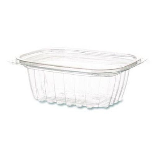 Eco-Products Renewable and Compostable Rectangular Deli Containers with Lid, 12 oz, 2 x 4 x 2, Clear, Plastic, 100/Pack, 3 Packs/Carton (EPRC12)