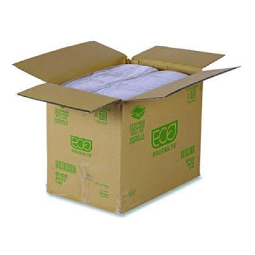 Eco-Products Renewable and Compostable Rectangular Deli Containers with Lid, 12 oz, 2 x 4 x 2, Clear, Plastic, 100/Pack, 3 Packs/Carton (EPRC12)