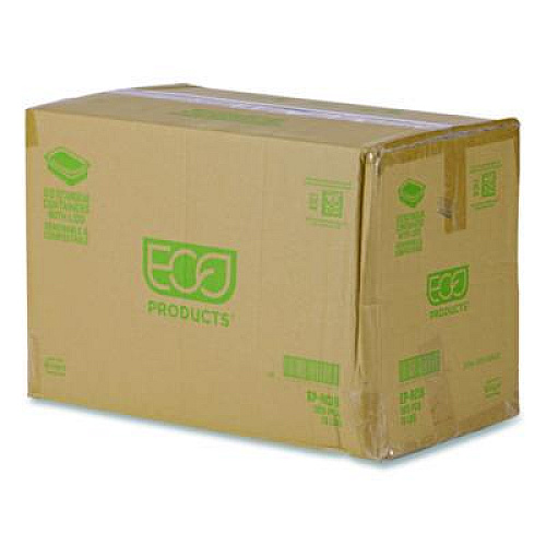Eco-Products Renewable and Compostable Rectangular Deli Containers with Lid, 16 oz, 3 x 4 x 3, Clear, Plastic, 100/Pack, 3 Packs/Carton (EPRC16)