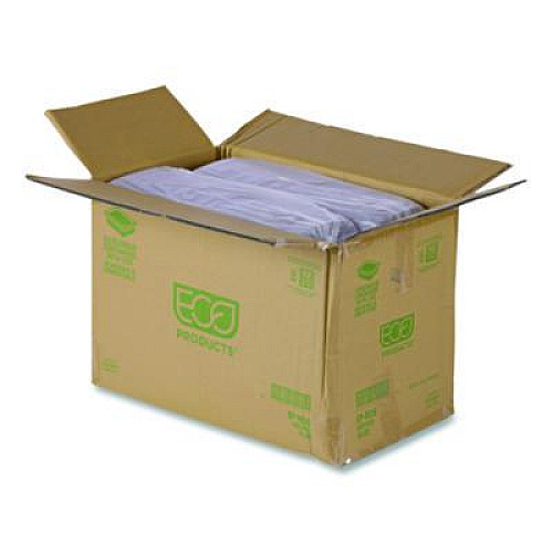 Eco-Products Renewable and Compostable Rectangular Deli Containers with Lid, 16 oz, 3 x 4 x 3, Clear, Plastic, 100/Pack, 3 Packs/Carton (EPRC16)
