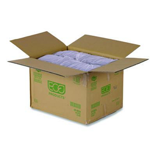 Eco-Products Renewable and Compostable Rectangular Deli Containers with Lid, 24 oz, 4 x 5.5 x 2, Clear, Plastic, 50/Pack, 4 Packs/Carton (EPRC24)