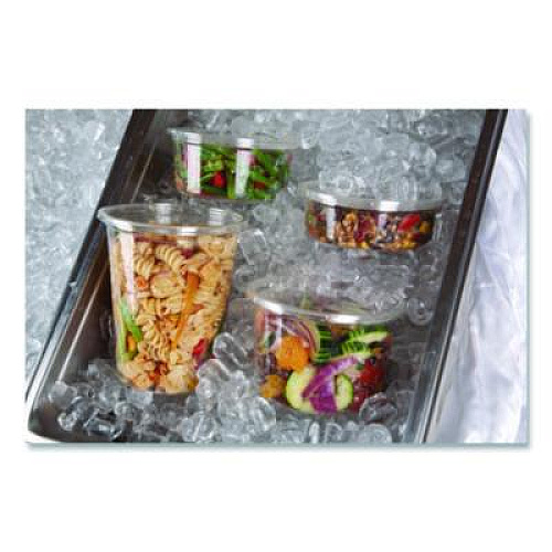 Eco-Products Round Deli Containers, 32 oz, 4.63" Diameter x 5.5" h, Clear, Plastic, 500/Carton (EPRDP32)