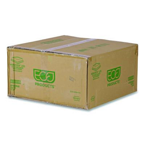 Eco-Products Renewable and Compostable Lids, Fits 5" Square Containers, Clear, Plastic, 50/Pack, 8 Packs/Carton (EPSCS5LID)