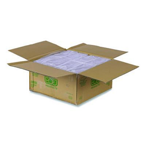 Eco-Products Renewable and Compostable Lids, Fits 5" Square Containers, Clear, Plastic, 50/Pack, 8 Packs/Carton (EPSCS5LID)