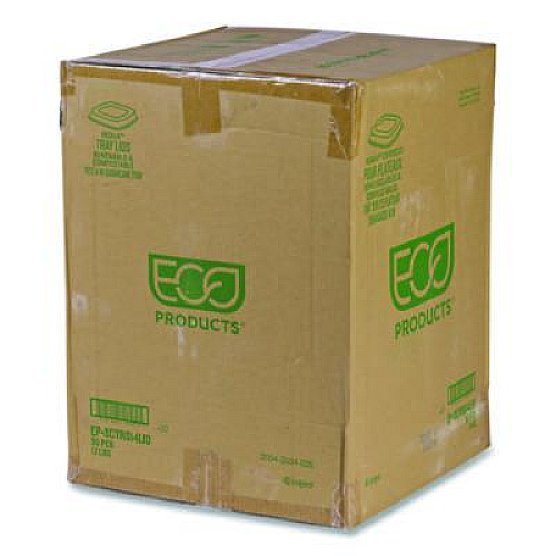 Eco-Products Vanguard Regalia Serving Tray Lids, 14.5 x 14.5 x 3.94, Clear, Plastic, 50/Carton (EPSCTRS14LID)