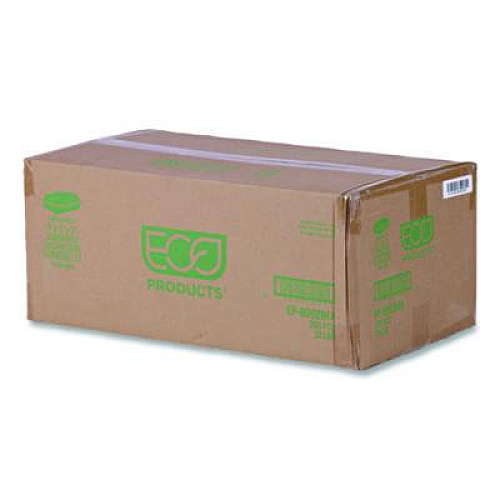 Eco-Products Vanguard Renewable and Compostable Sugarcane Clamshells, 3 Compartments, 9 x 6 x 3, White, 250/Carton (EPB002NFA)