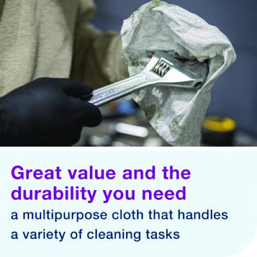 Tork Light Duty Cleaning Cloth Pop Up Box, 1-Ply, 8.3 x 16.1, White, 120 Cloths/Pack, 10 Packs/Carton (500176)