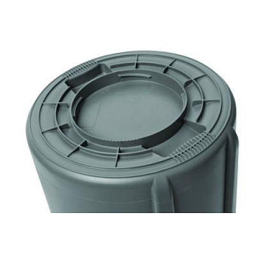 Rubbermaid Commercial Vented Round Brute Container, 10 gal, Plastic, Gray (2610GRA)