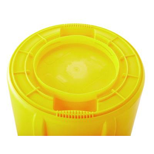 Rubbermaid Commercial Vented Round Brute Container, 20 gal, Plastic, Yellow (2620YEL)