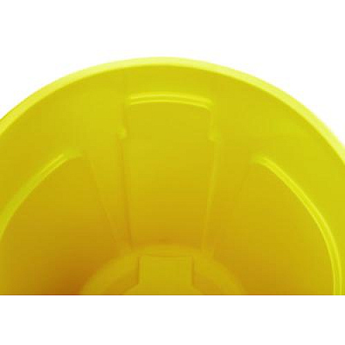 Rubbermaid Commercial Vented Round Brute Container, 44 gal, Plastic, Yellow (264360YEL)