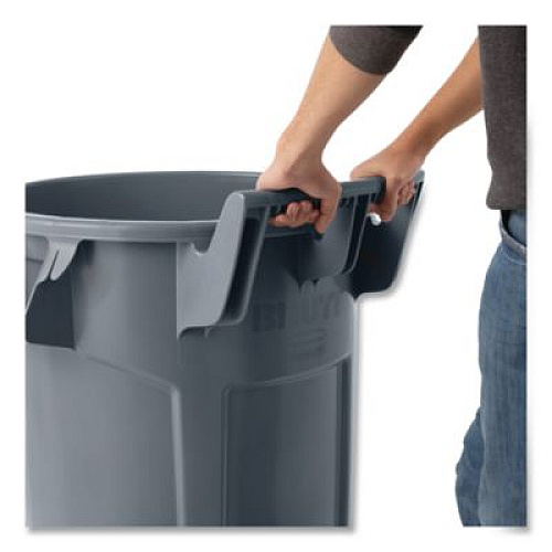 Rubbermaid Commercial Vented Wheeled BRUTE Container, 44 gal, Plastic, Gray (2131929)