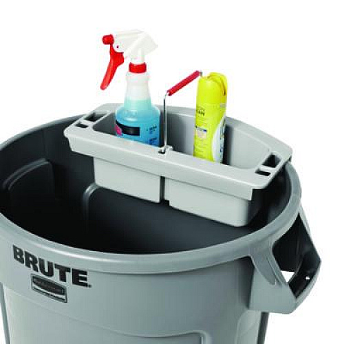Rubbermaid Commercial Maid Caddy, Two Compartments, 16 x 9 x 5, Gray (2649GRA)