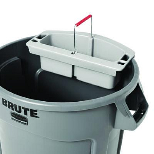 Rubbermaid Commercial Maid Caddy, Two Compartments, 16 x 9 x 5, Gray (2649GRA)