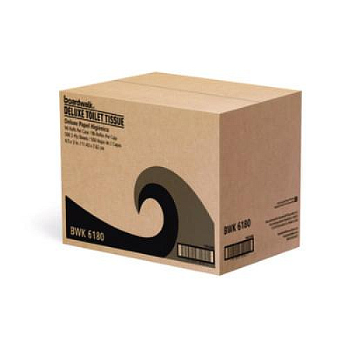 Boardwalk Two-Ply Toilet Tissue, Septic Safe, White, 125 ft Roll Length, 500 Sheets/Roll, 96 Rolls/Carton (6180)