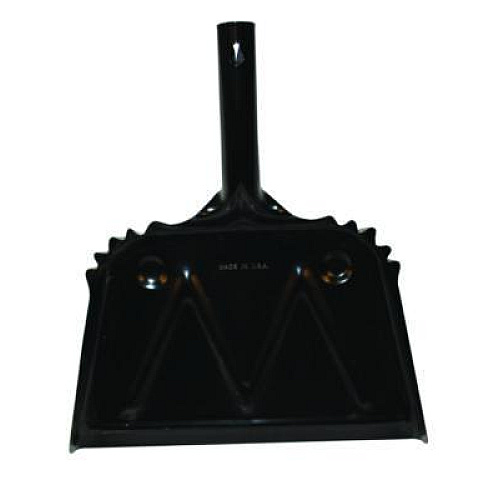 Impact Heavy-Duty Metal Dust Pan, 12 x 14, 20-Gauge Steel, Black (4212)