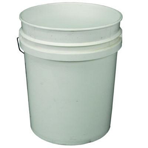 Impact Utility Bucket with Lid, 5 gal, Polyethylene, White, 11.25" dia (5515)