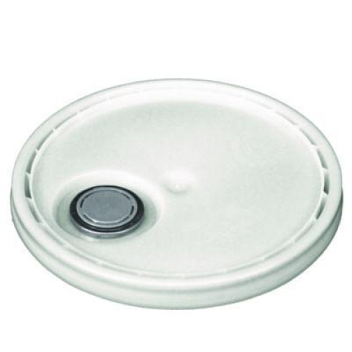 Impact Utility Bucket with Lid, 5 gal, Polyethylene, White, 11.25" dia (5515)